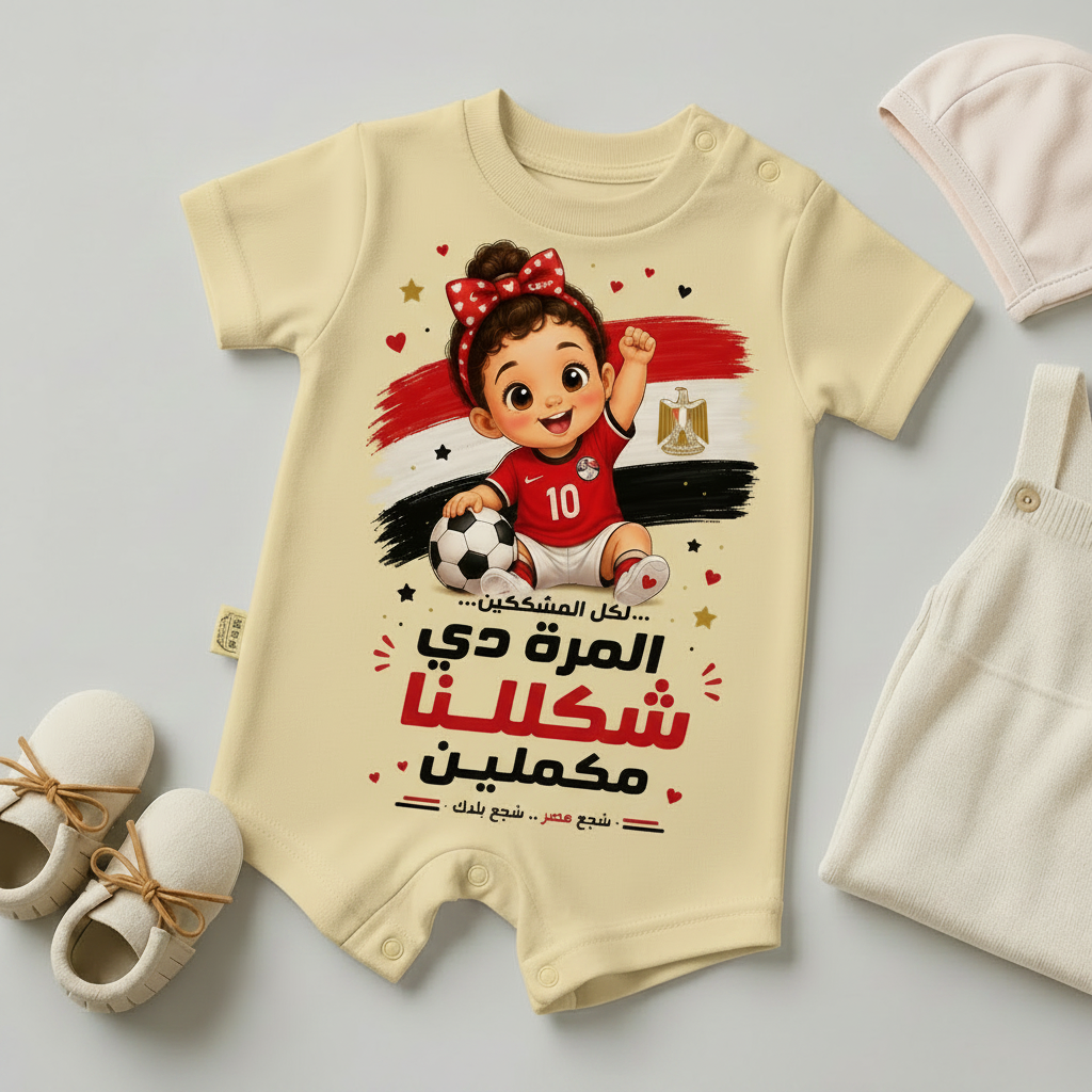 EGYPT World Cup Girl -short sleeve سالوبيت نص كم قطعة واحدة