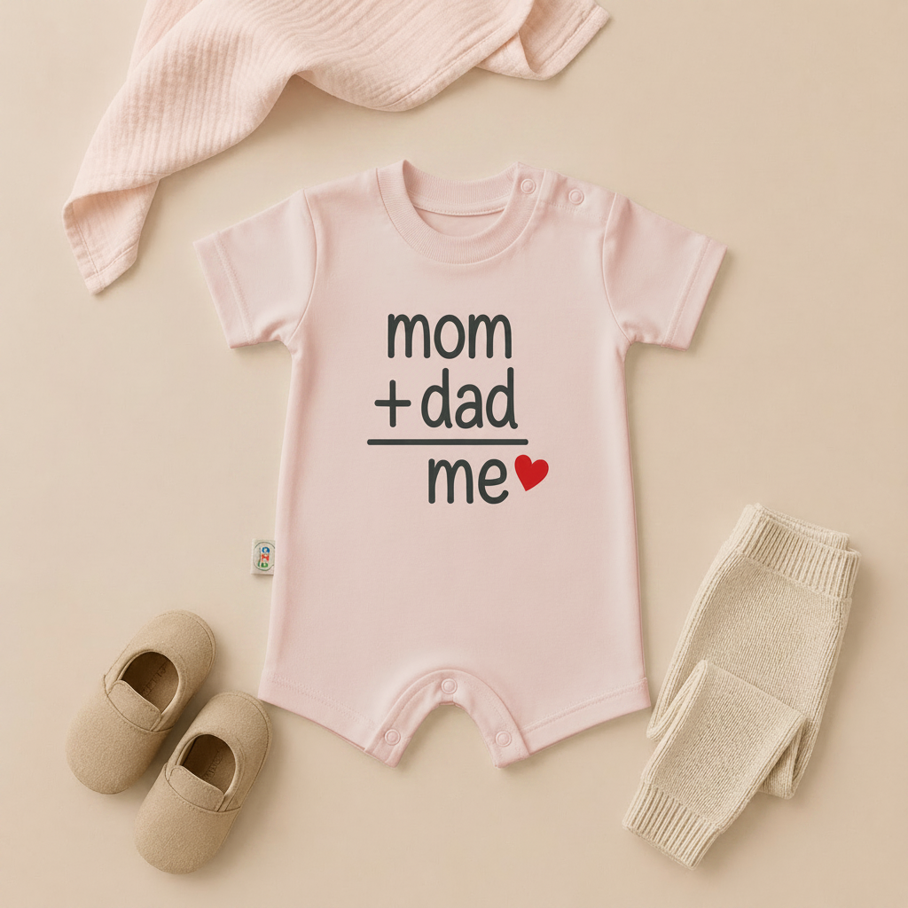 MOM+DAD = ME Baby Romper- 6 Colors Available