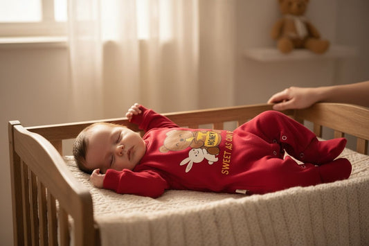 Sweet As Can Be 2-Piece Baby Salopette & Hat Set – Red