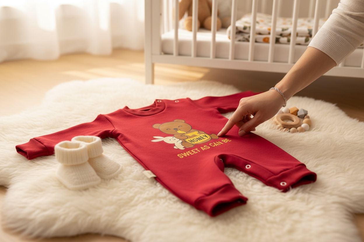 Sweet As Can Be 2-Piece Baby Salopette & Hat Set – Red