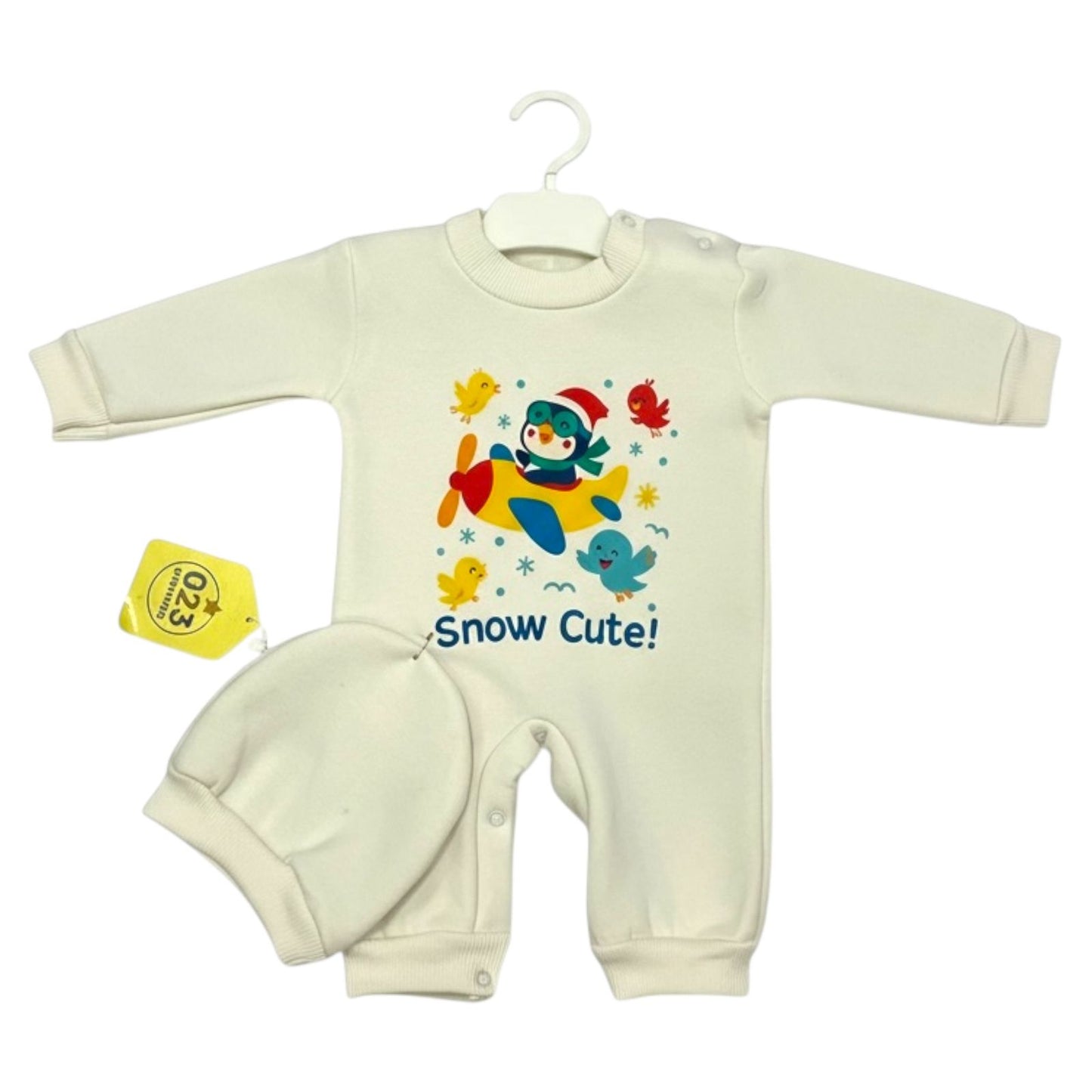 Snow Cute! – Newborn 2-Piece Salopette & Cap Set