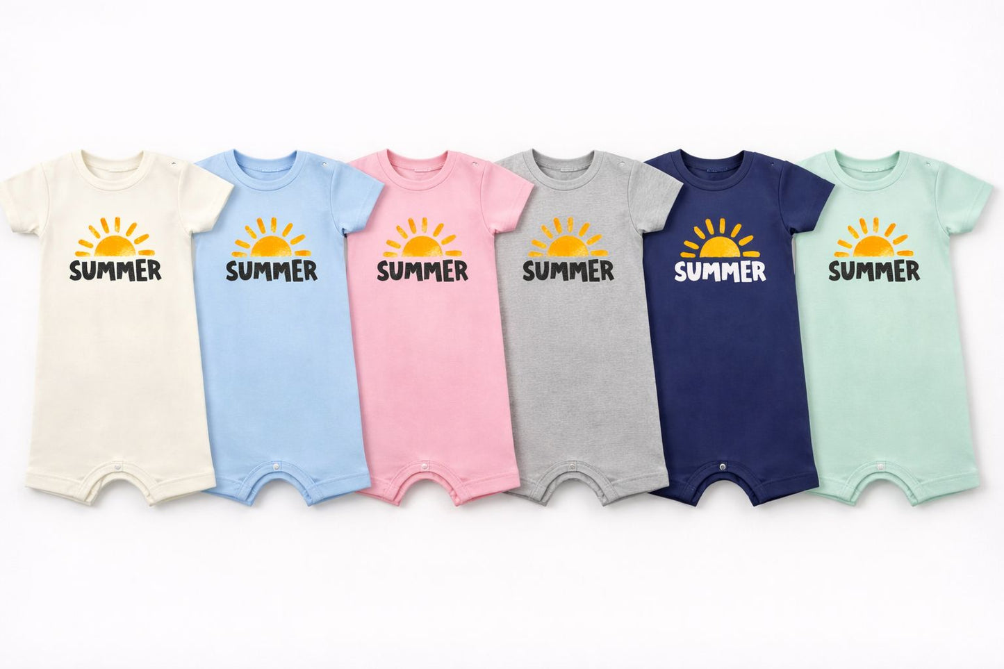 Summer Sunshine Baby Romper – 6 Color Options