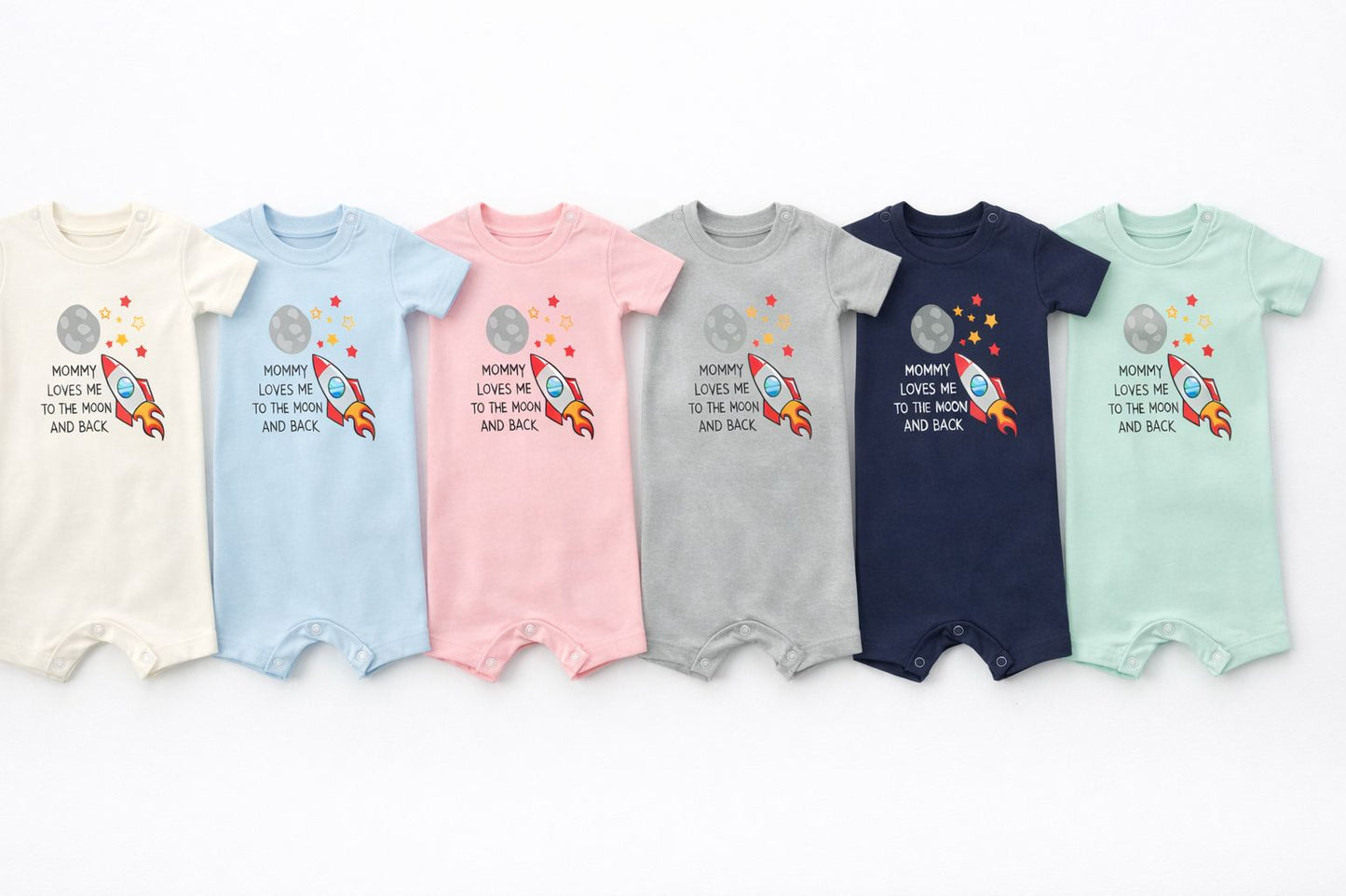 Mommy Loves Me Baby Romper – 6 Color Options