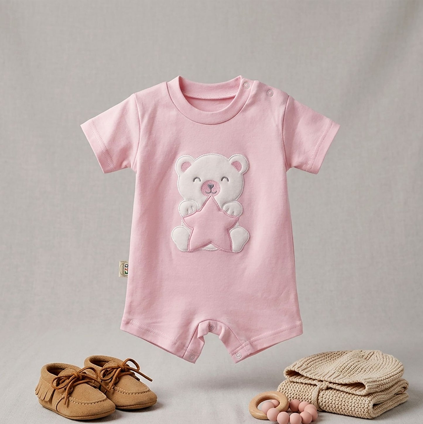 STAR BEAR Baby Romper -Available 4 colors-