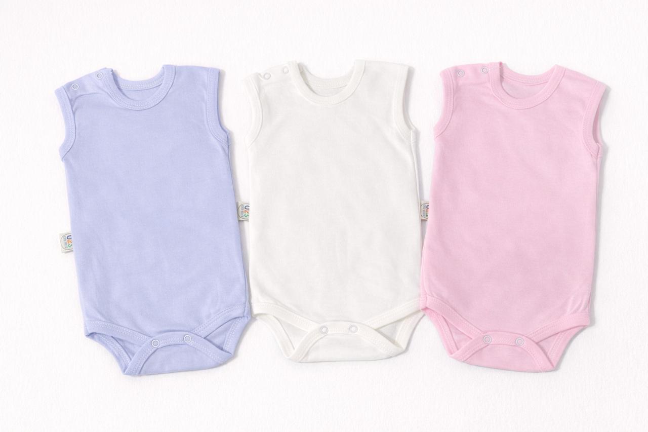 Sleeveless Baby Bodysuit – Soft Cotton Newborn Romper (3 Colors)