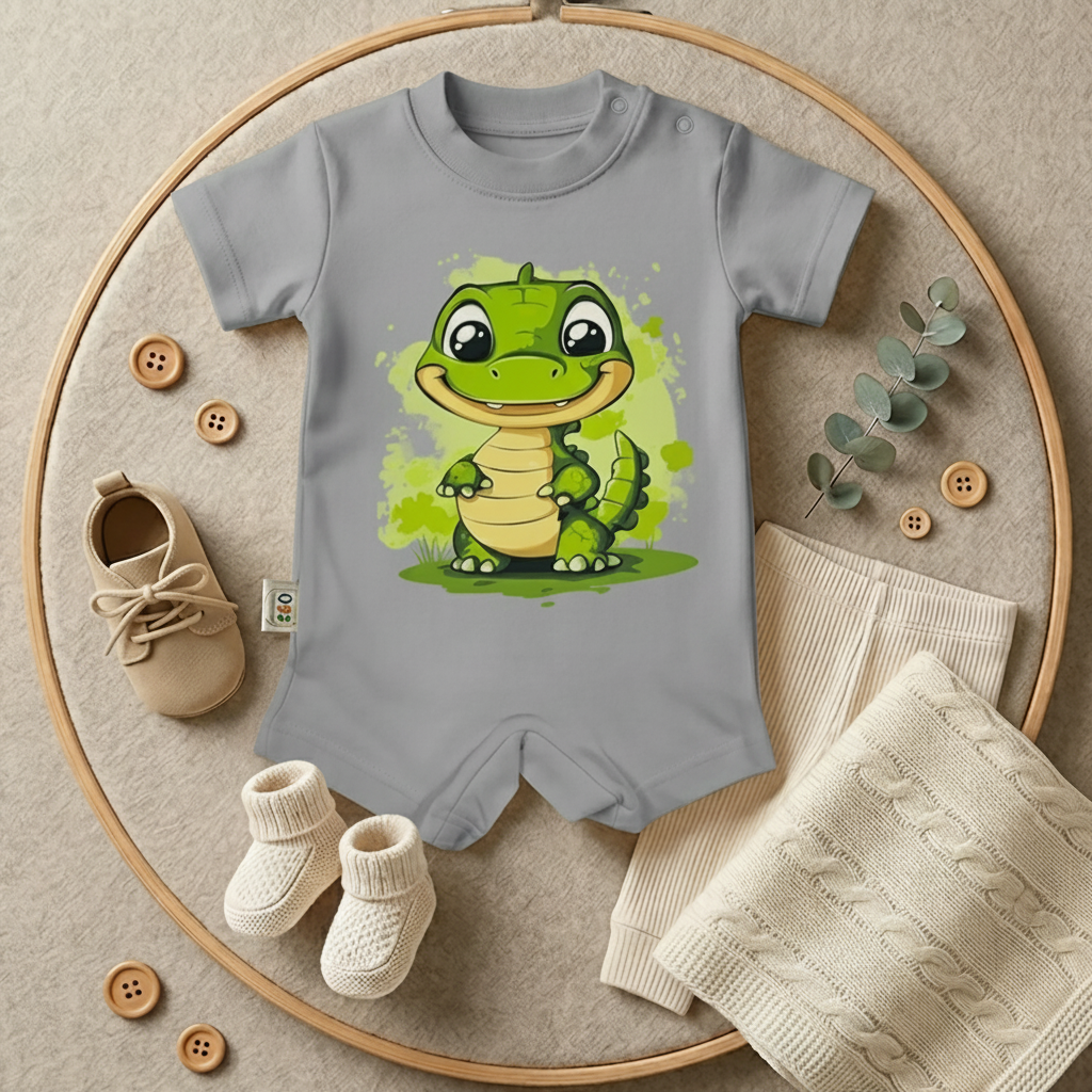 GREEN Dino-BABY-6 COLORS