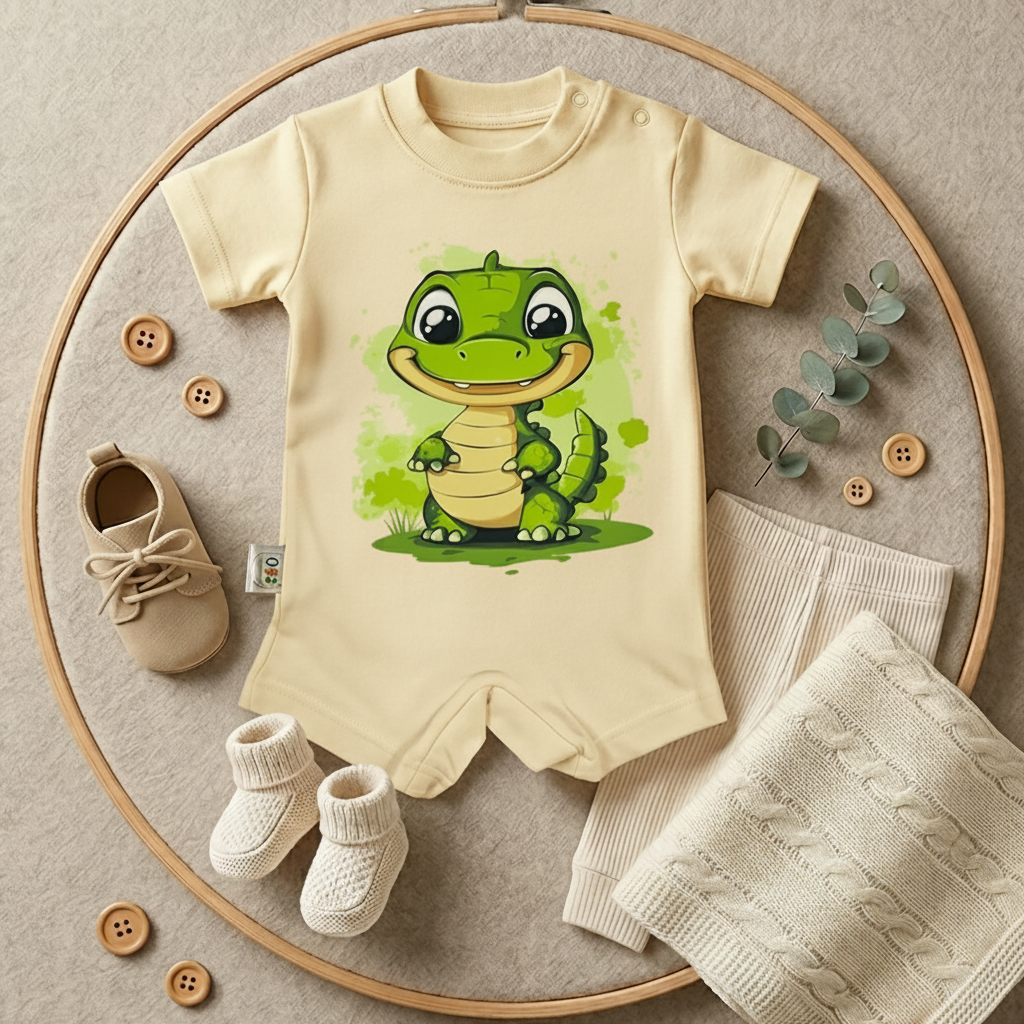 GREEN Dino-BABY-6 COLORS