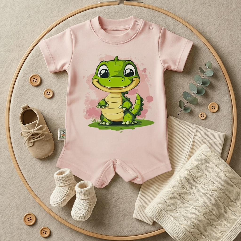 GREEN Dino-BABY-6 COLORS