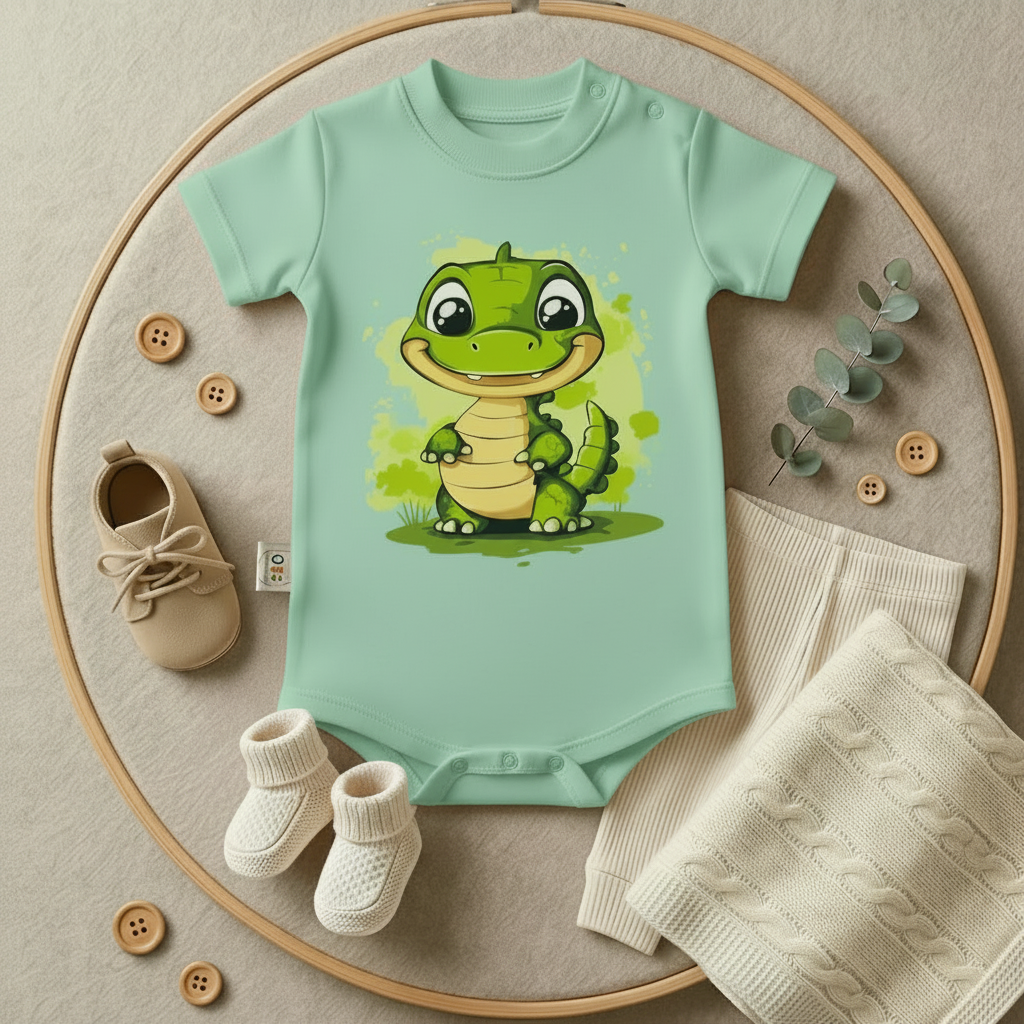 GREEN Dino-BABY-6 COLORS