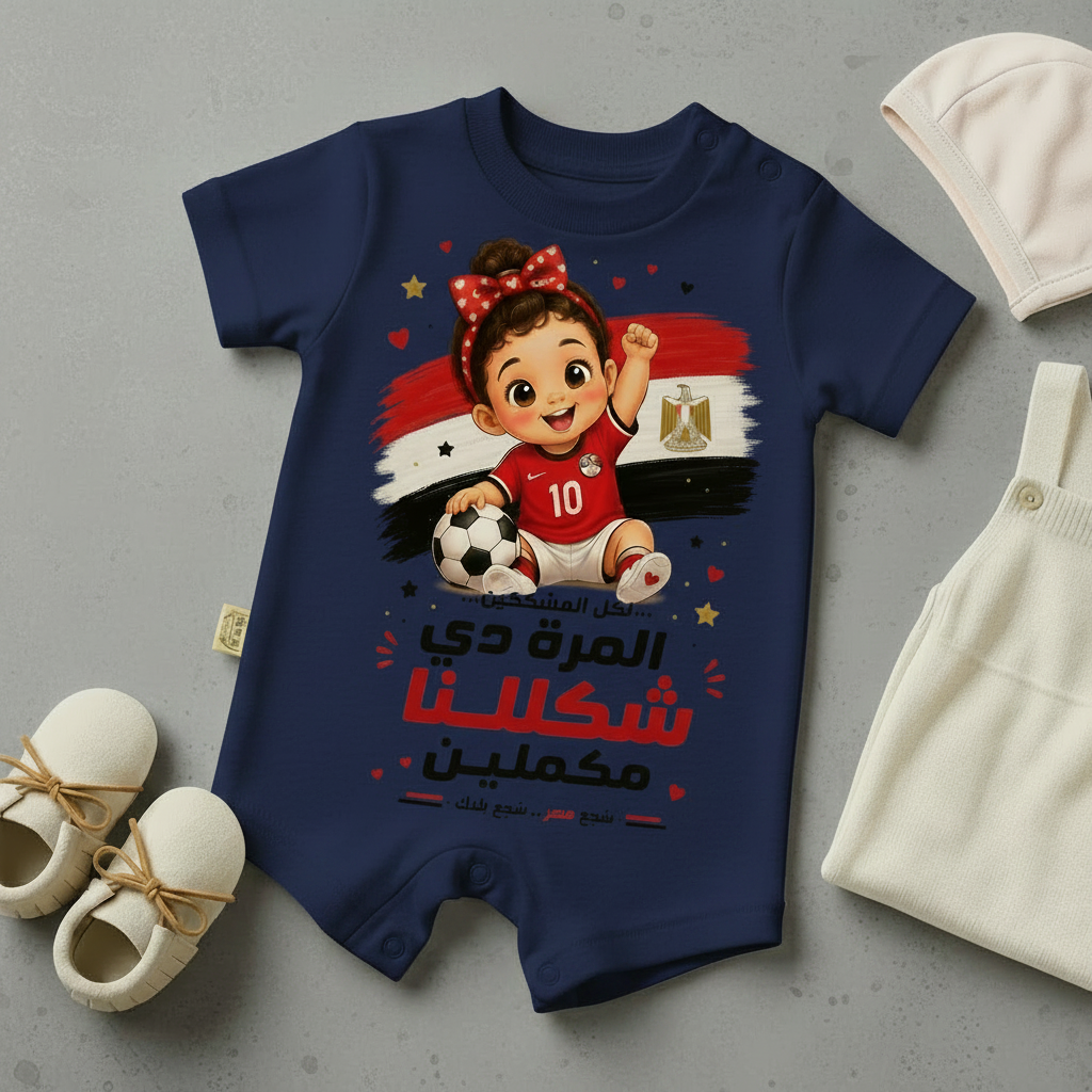EGYPT World Cup Girl -short sleeve سالوبيت نص كم قطعة واحدة