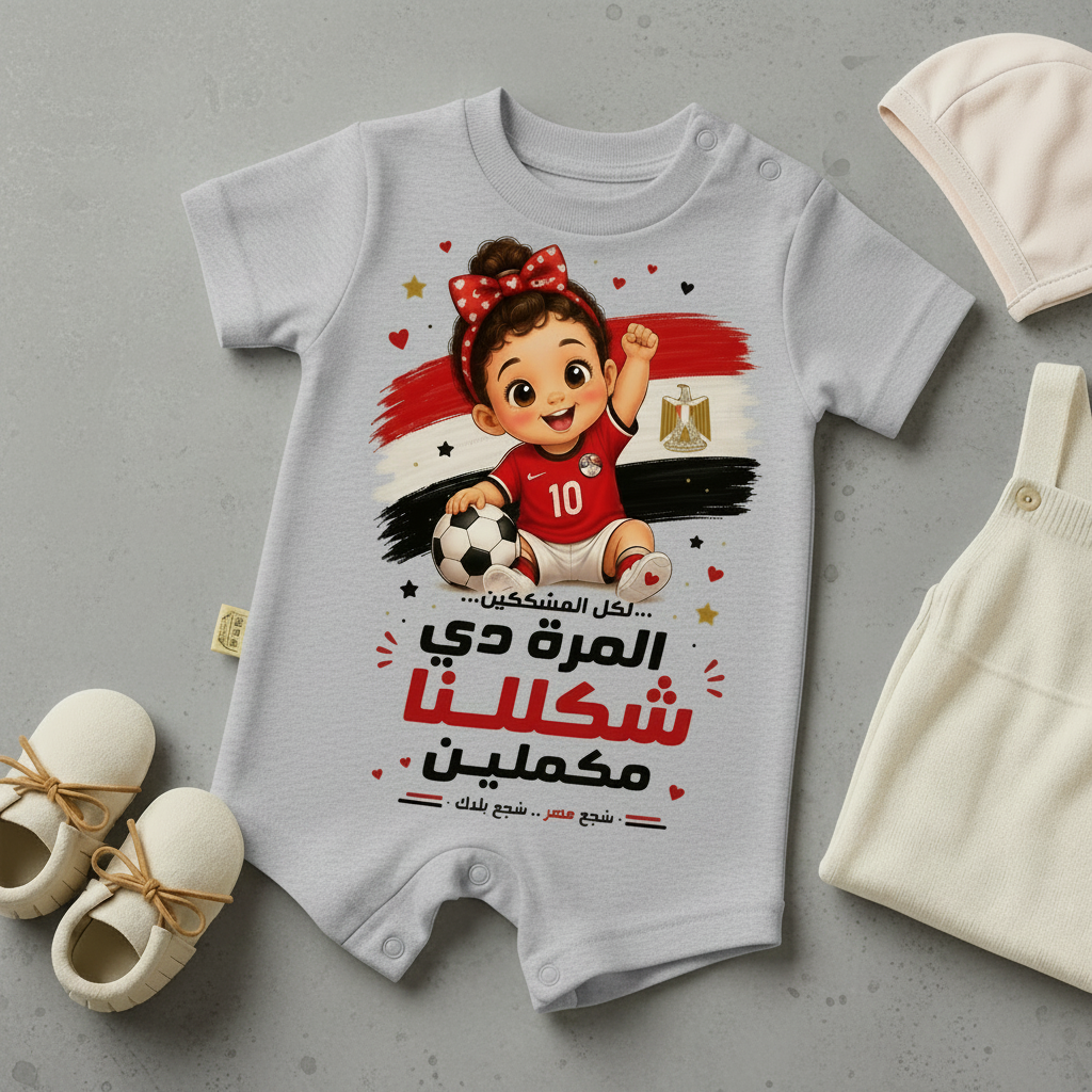 EGYPT World Cup Girl -short sleeve سالوبيت نص كم قطعة واحدة
