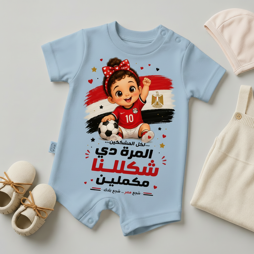 EGYPT World Cup Girl -short sleeve سالوبيت نص كم قطعة واحدة