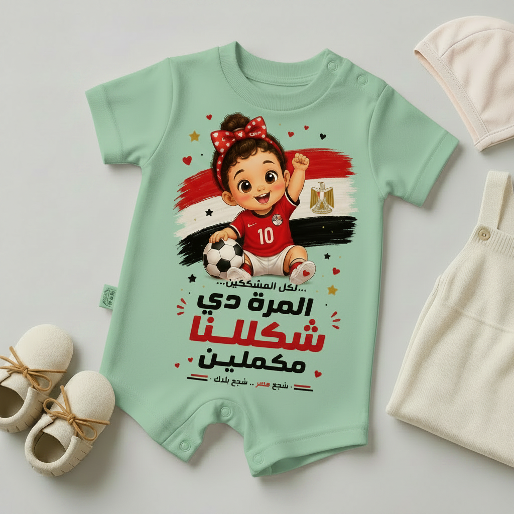 EGYPT World Cup Girl -short sleeve سالوبيت نص كم قطعة واحدة
