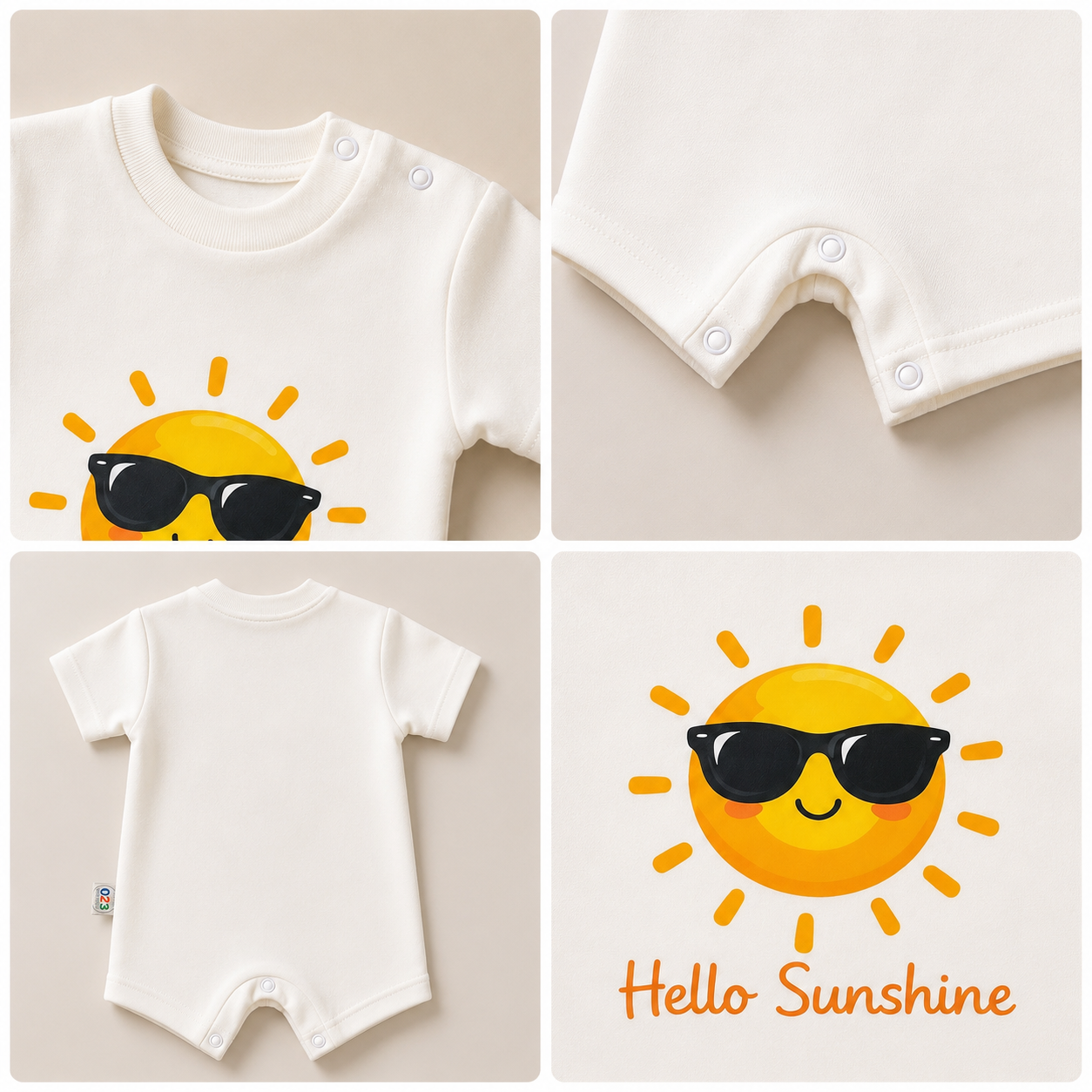 Hello Sunshine Baby Romper – 6 Color Options