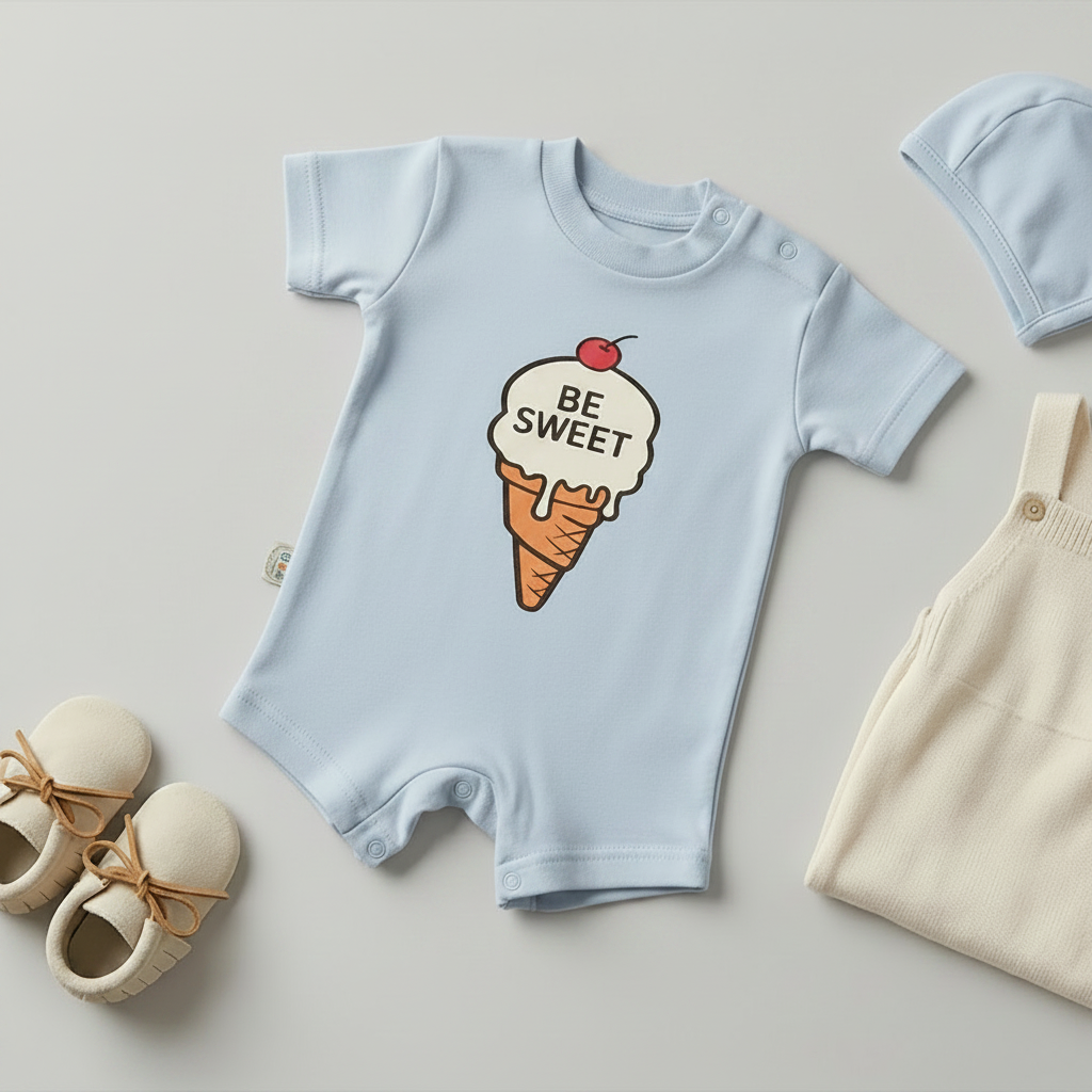 Be Sweet Ice Cream Baby Romper – 6 Color Options