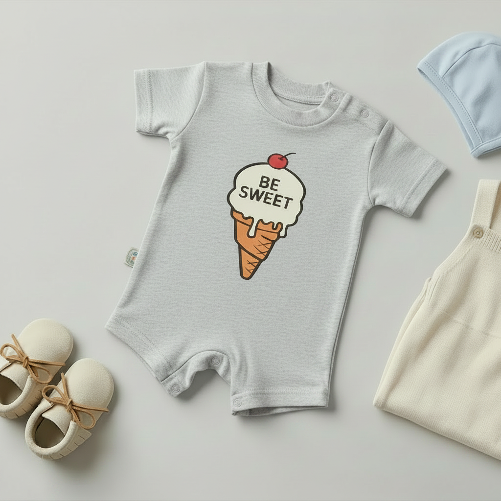 Be Sweet Ice Cream Baby Romper – 6 Color Options