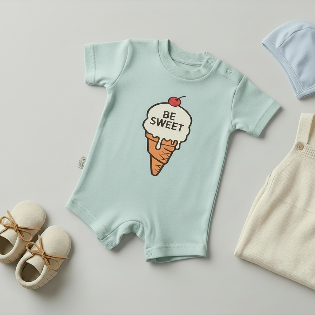 Be Sweet Ice Cream Baby Romper – 6 Color Options
