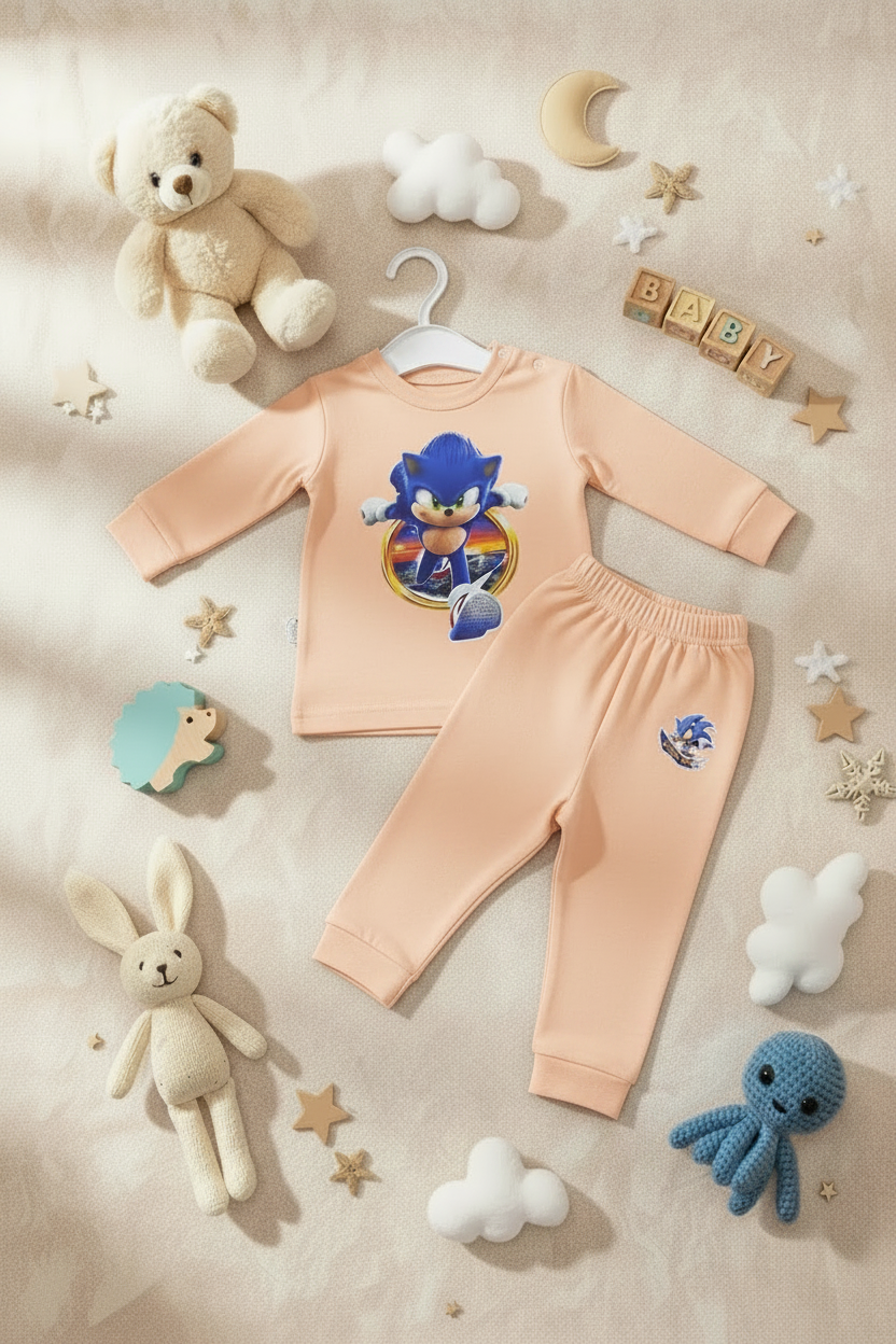 SONIC 2 PIECES Pajamas Set-6 Colors