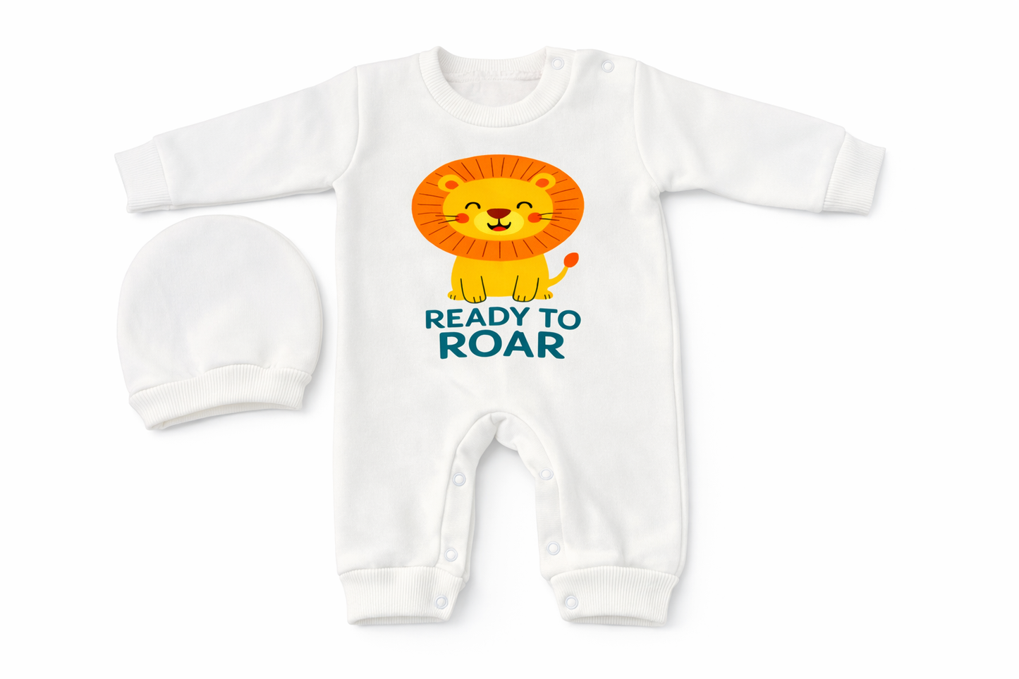 Ready to Roar – Newborn 2-Piece Salopette & Cap Set
