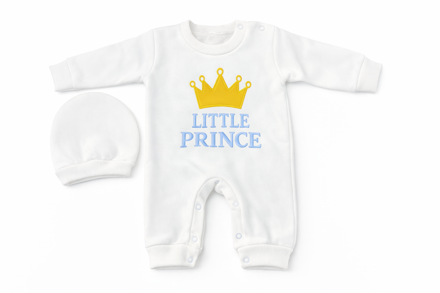 Little Prince – Newborn 2-Piece Salopette & Cap Set
