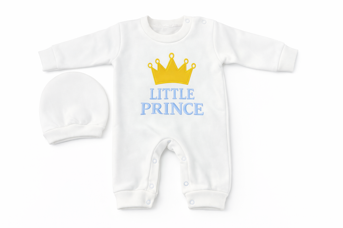 Little Prince – Newborn 2-Piece Salopette & Cap Set