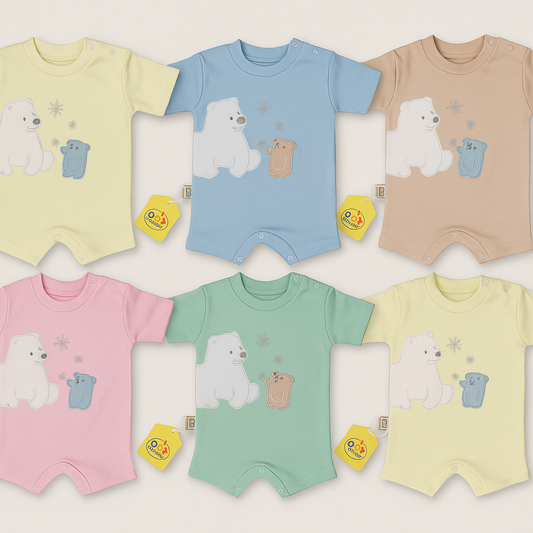 Polar Bear Family Baby Bodysuit