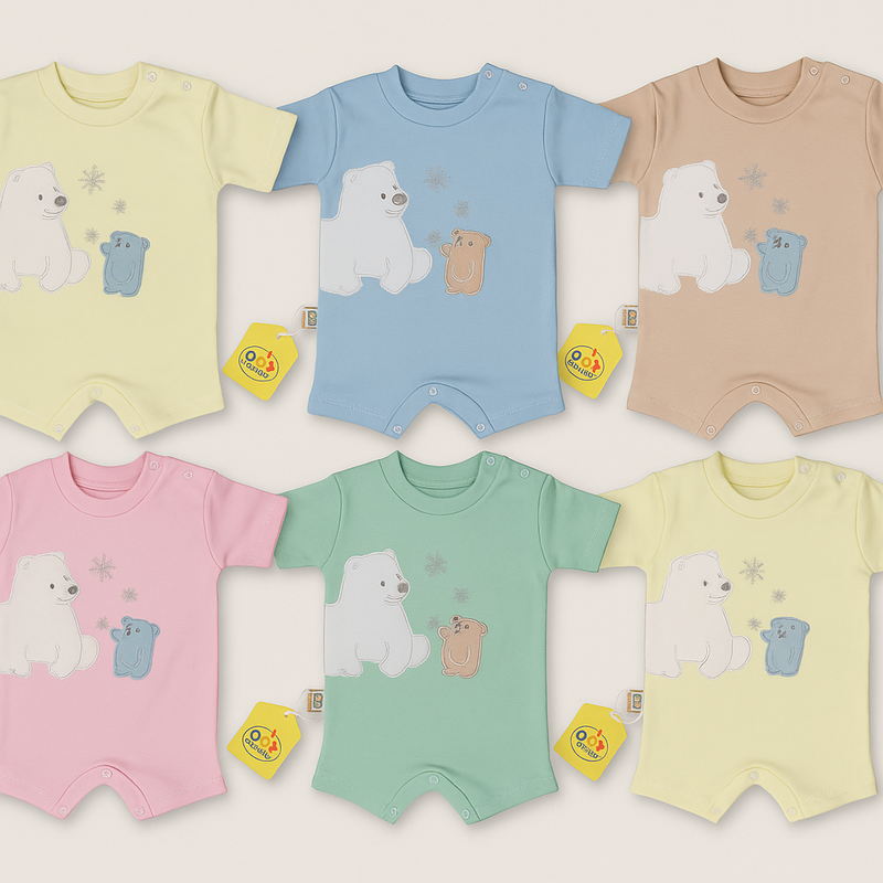 Polar Bear Family Baby Bodysuit