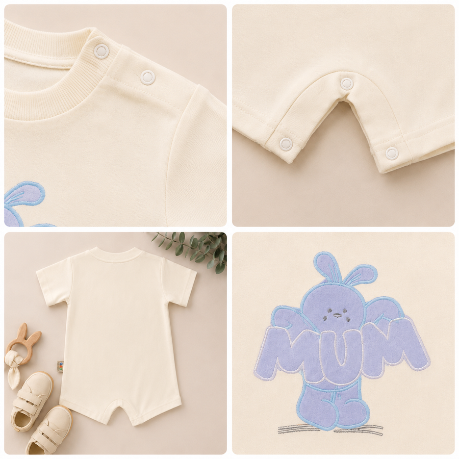 MUM Bunny Baby Romper-Available 4 colors