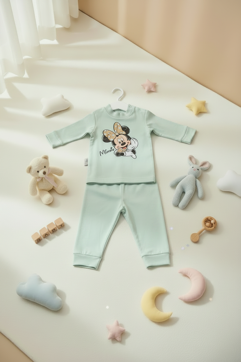 MINNIE MOUSE 2 PIECES Pajamas Set-6 Colors