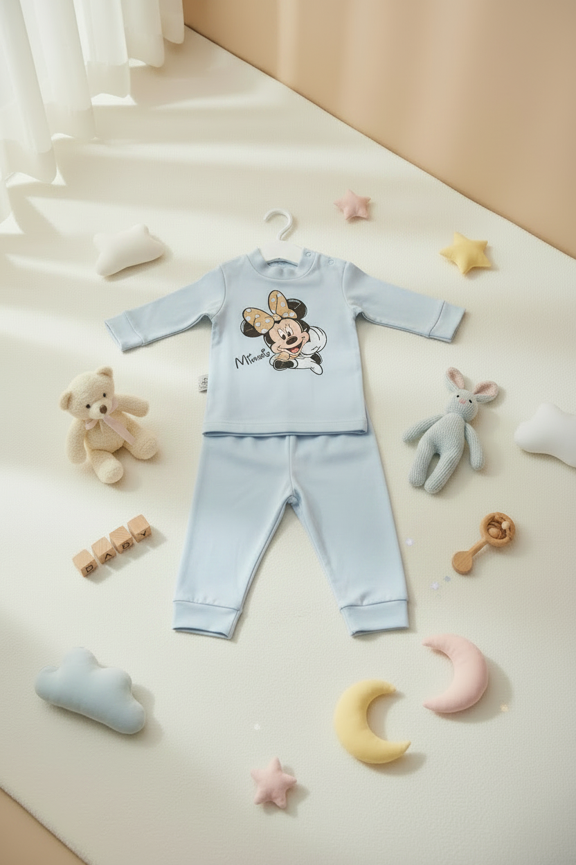 MINNIE MOUSE 2 PIECES Pajamas Set-6 Colors