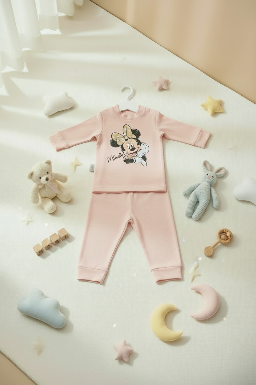 MINNIE MOUSE 2 PIECES Pajamas Set-6 Colors