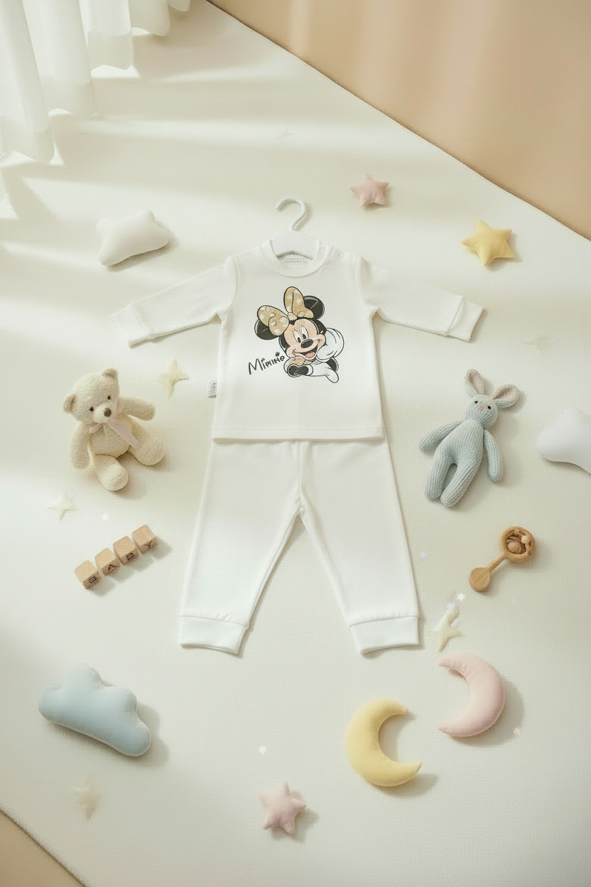 MINNIE MOUSE 2 PIECES Pajamas Set-6 Colors