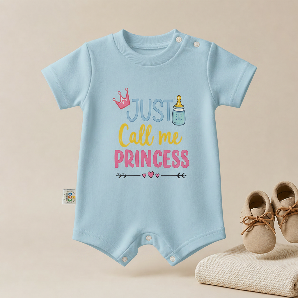 Just Call Me Princess Baby Romper – 6 Color Options