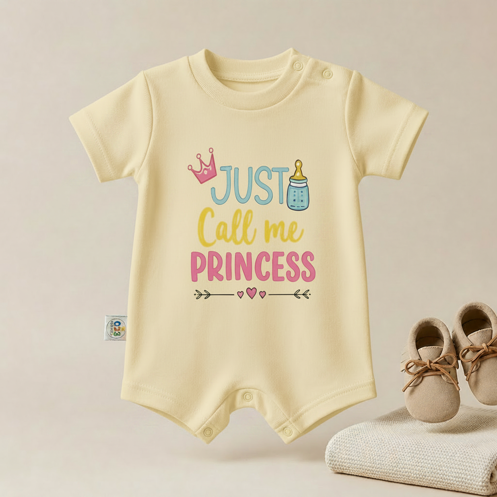 Just Call Me Princess Baby Romper – 6 Color Options