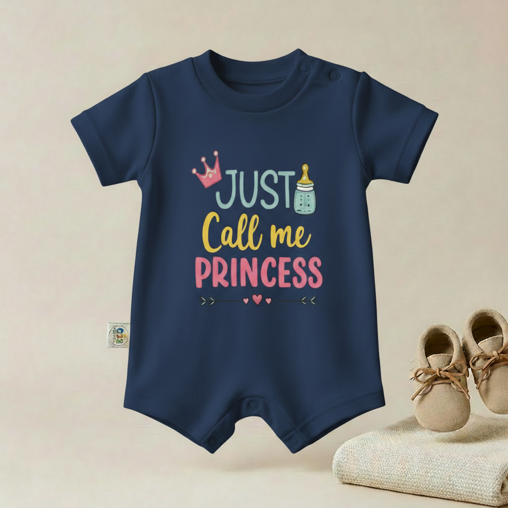Just Call Me Princess Baby Romper – 6 Color Options