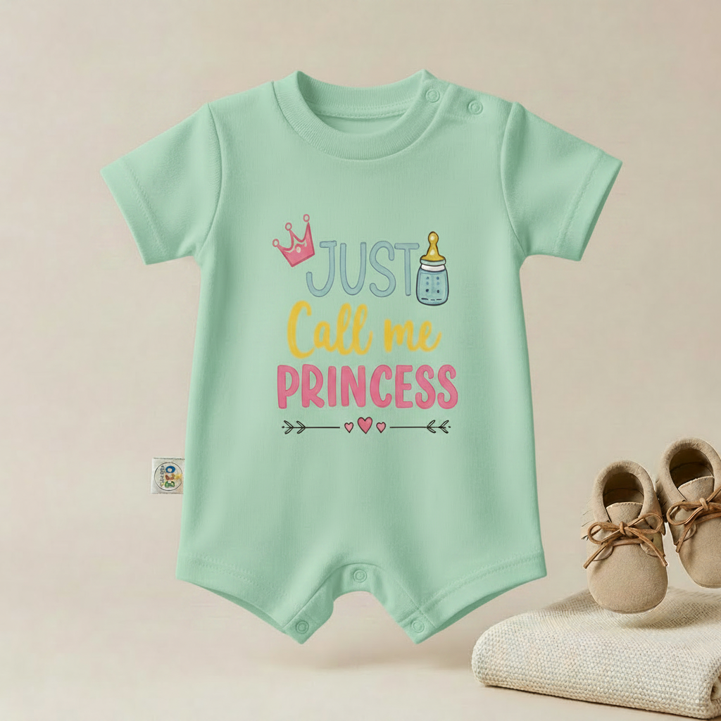 Just Call Me Princess Baby Romper – 6 Color Options
