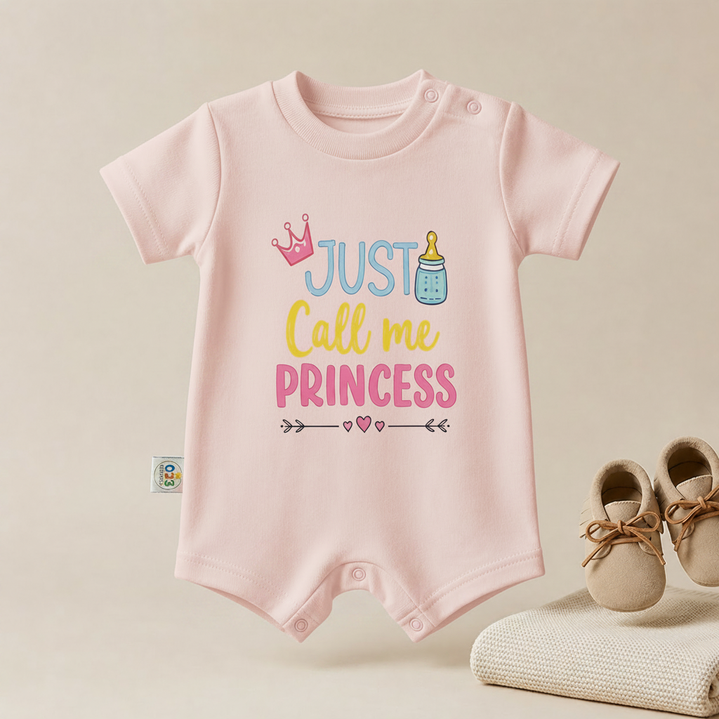 Just Call Me Princess Baby Romper – 6 Color Options