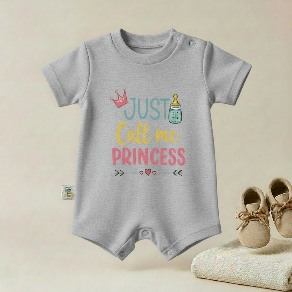 Just Call Me Princess Baby Romper – 6 Color Options