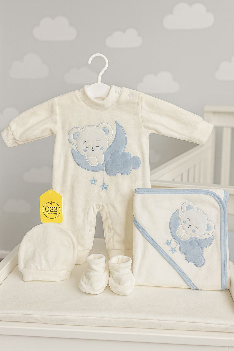 Winter Moon Bear Baby Matching Suit - Boy