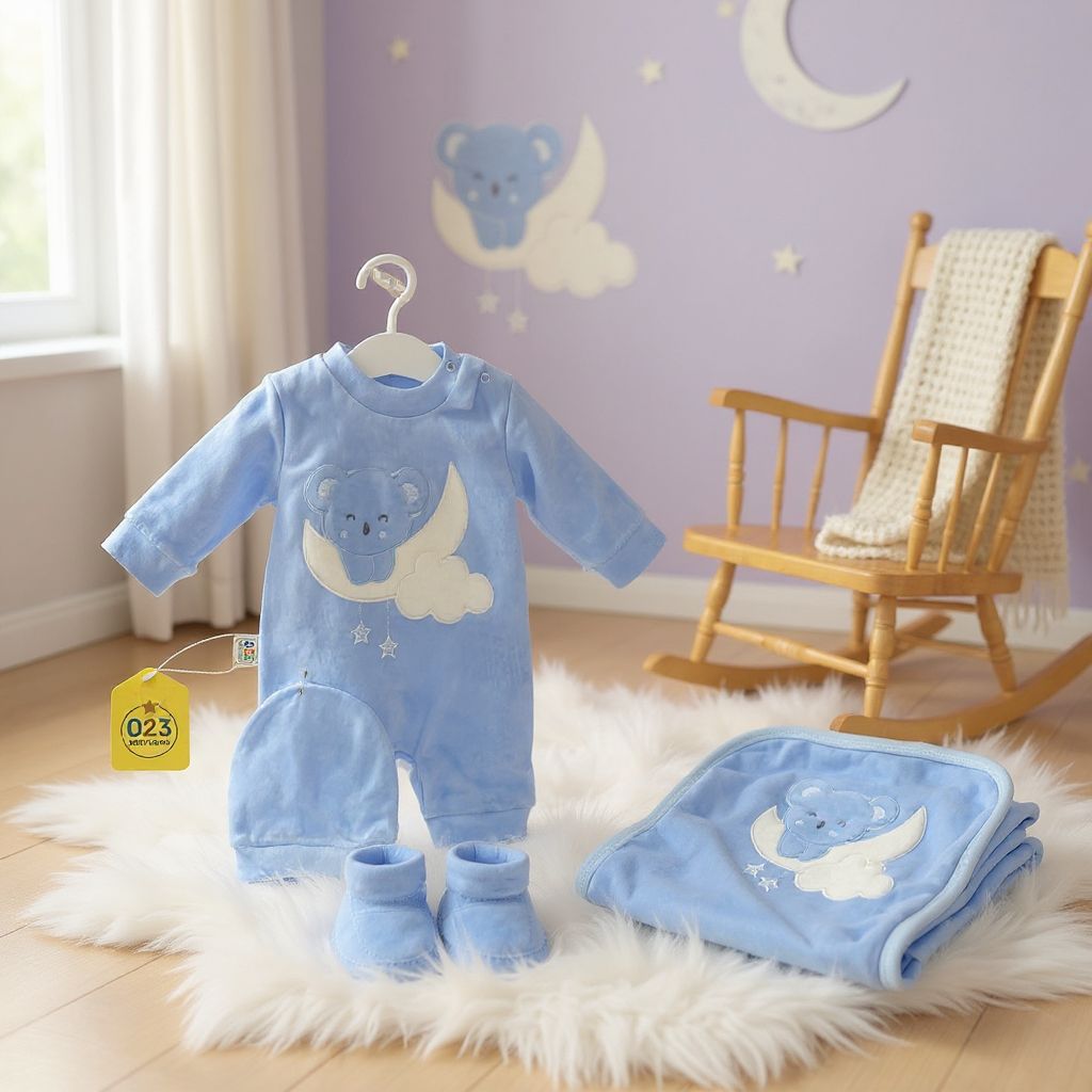 Moon Bear Baby Matching Suit - Boy