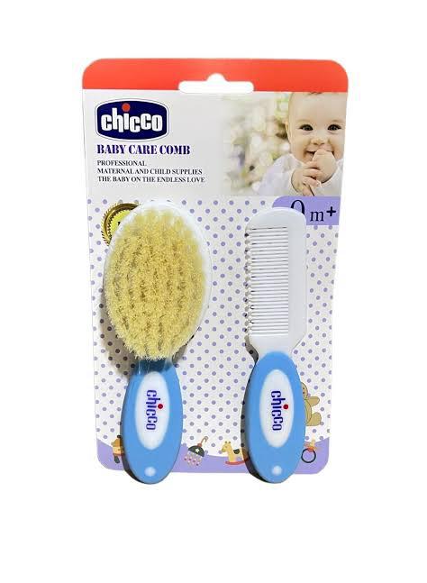 Chicco Baby Hair Brush & Comb Set – 0m+ (Available in Blue & Pink)