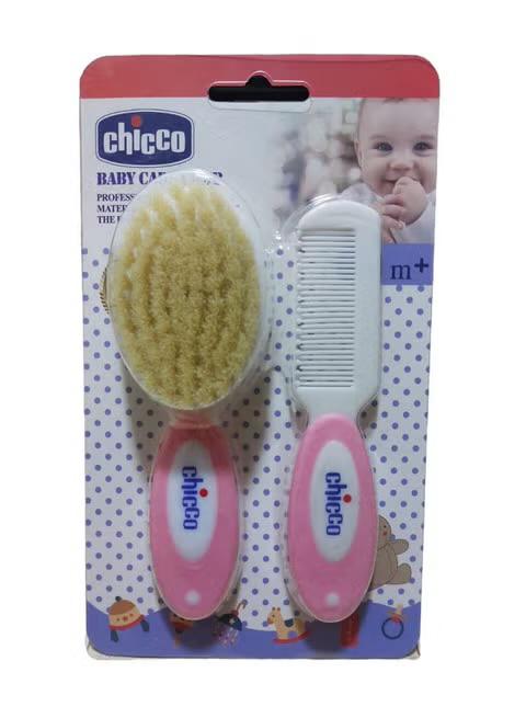 Chicco Baby Hair Brush & Comb Set – 0m+ (Available in Blue & Pink)