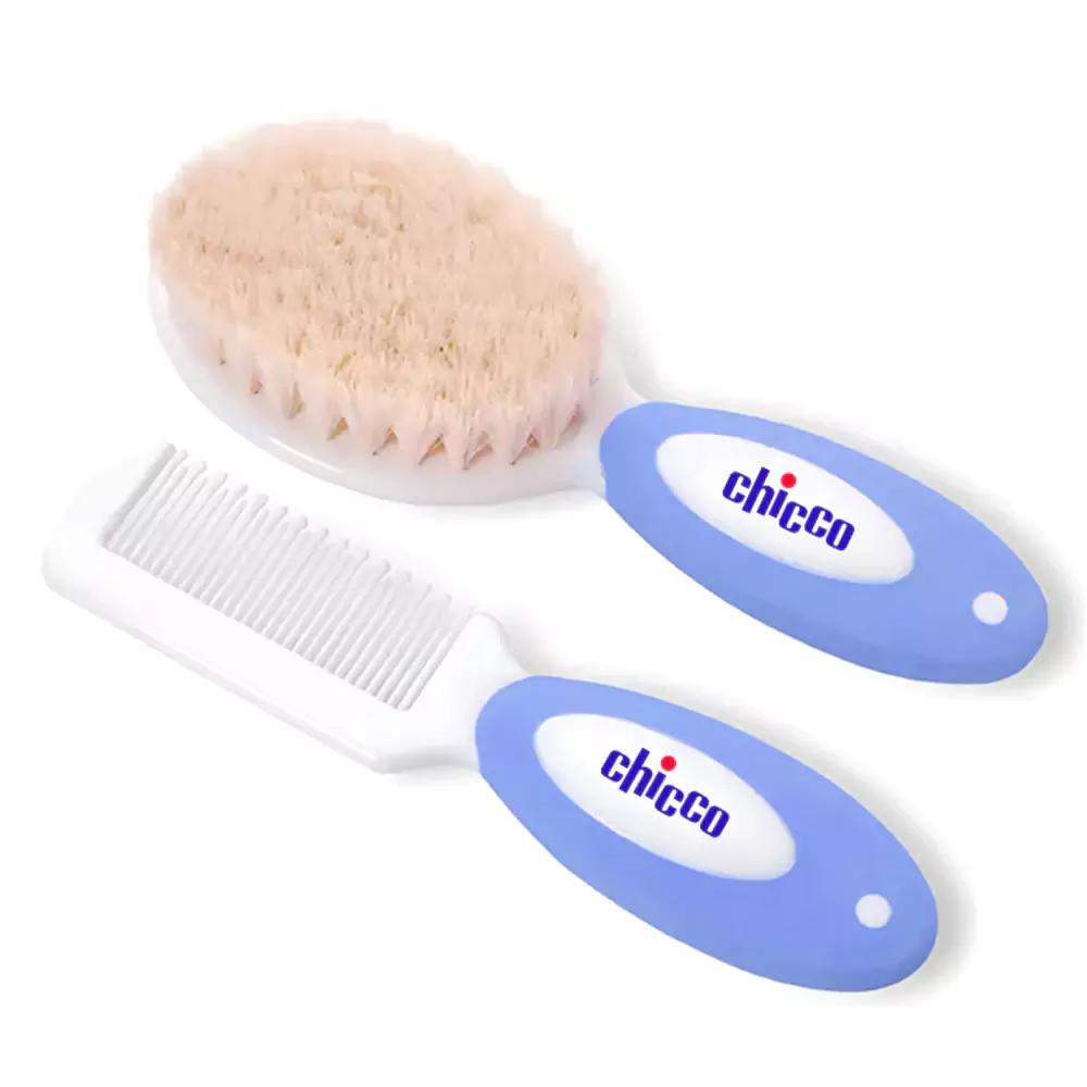 Chicco Baby Hair Brush & Comb Set – 0m+ (Available in Blue & Pink)