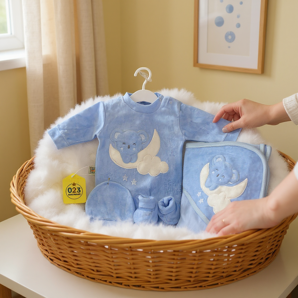 Winter Moon Bear Baby Matching Suit - Boy