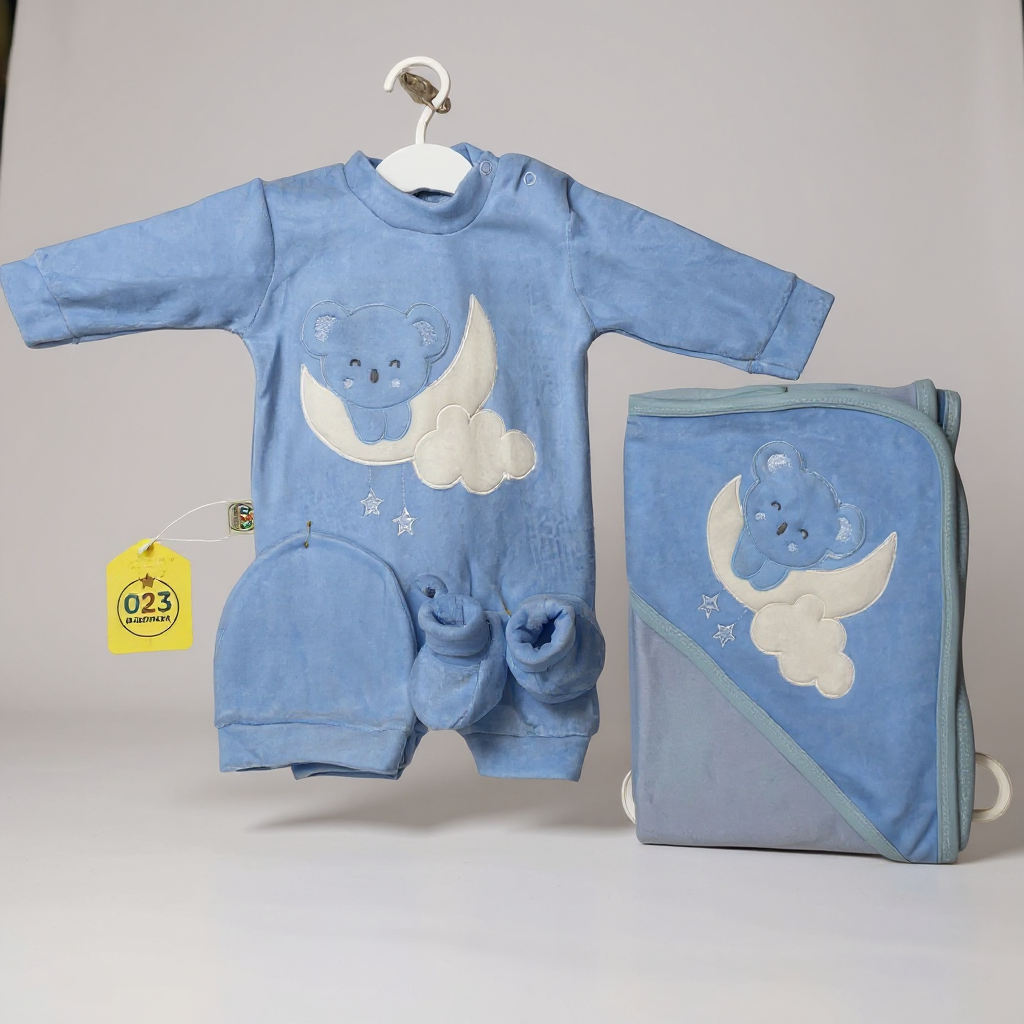 Winter Moon Bear Baby Matching Suit - Boy
