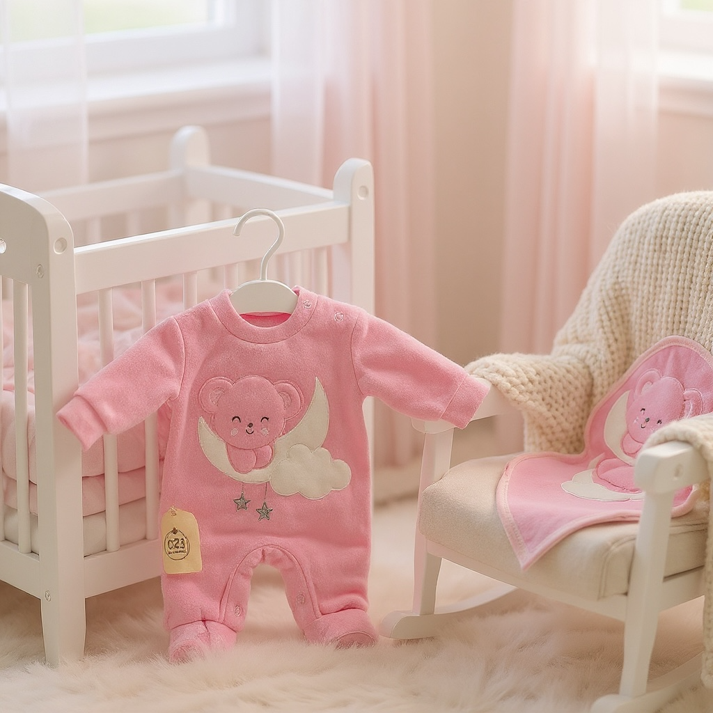 Winter Moon Bear Baby Matching Suit - Girl