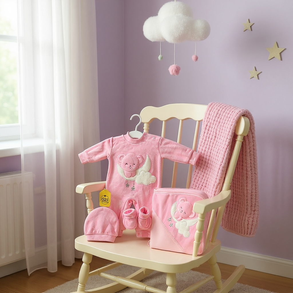 Winter Moon Bear Baby Matching Suit - Girl