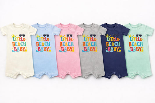 Little Beach Baby Romper – 6 Color Options