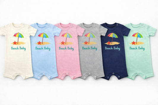 Beach Baby Romper – 6 Color Options