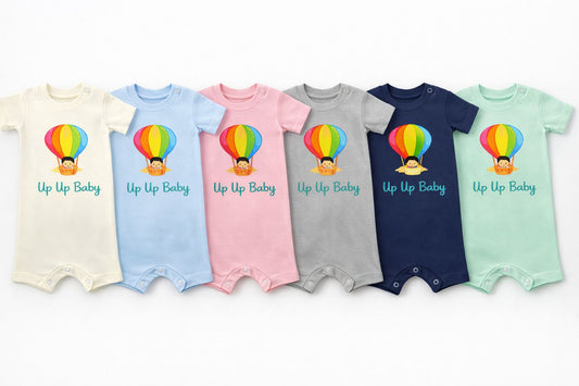 Up Up Baby Hot Air Balloon Romper – 6 Color Options